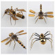 3pcs steampunk mini insect metal model home decoration