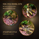 3pcs steampunk mini insect metal model home decoration