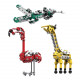 499pcs diy metal assembly model set educational toy (flamingo + giraffe + crocodile)