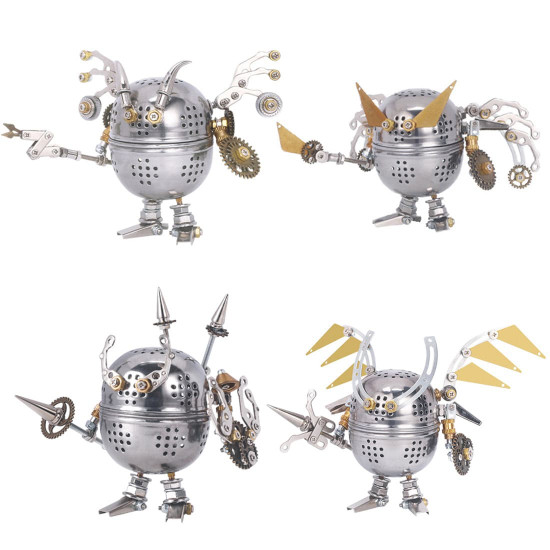 4pcs diy mechanical mini devil warrior 3d assembly model