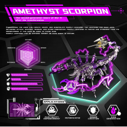 4pcs scorpions diy animal 3d metal model kits for adult