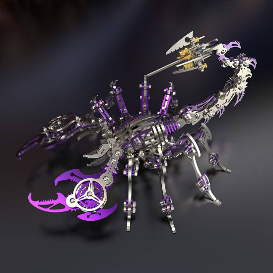 4pcs scorpions diy animal 3d metal model kits for adult