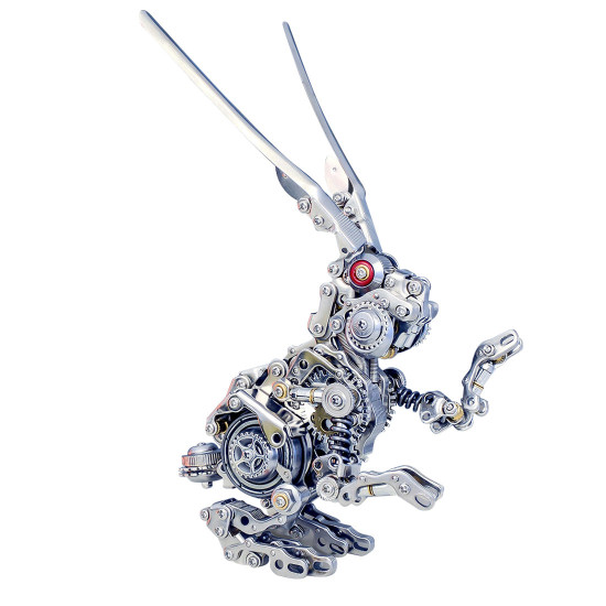 500pcs punk mechanical rabbit diy assembly model 3d metal puzzle