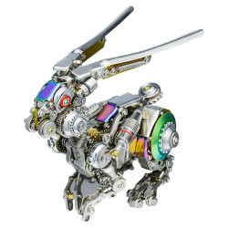 500pcs punk mechanical rabbit diy assembly model 3d metal puzzle