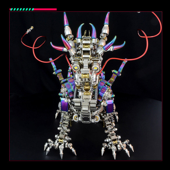 50cm cyberpunk mythical dragon 3d metal puzzle kits