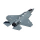 517mm wingspan rc jet fighter plane model epo ready to fly rtf - grey