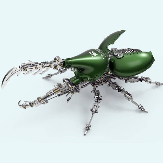 588pcs+ mechanical dynastes large beetle 3d metal model kits -standard version