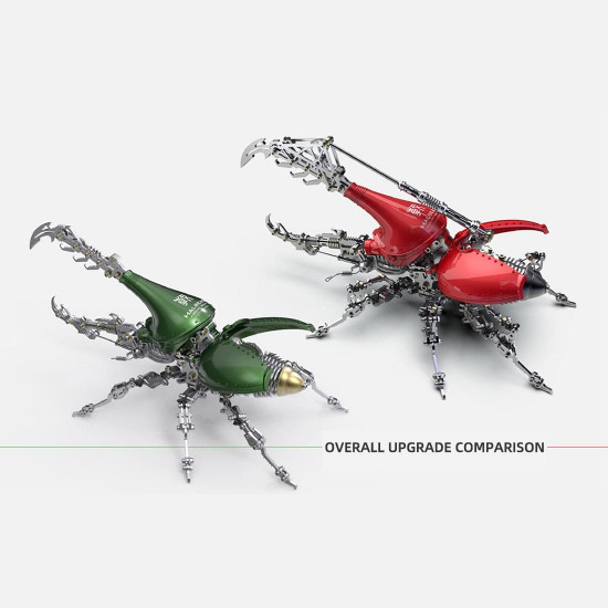 588pcs+ mechanical dynastes large beetle 3d metal model kits -standard version