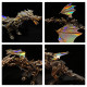 600cs diy mechanical steampunk western dragon with wing assembly 3d metal model kits