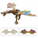 600cs diy mechanical steampunk western dragon with wing assembly 3d metal model kits