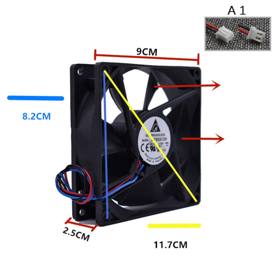 6cm 12v water cooling fan for cison fl4-175 engine