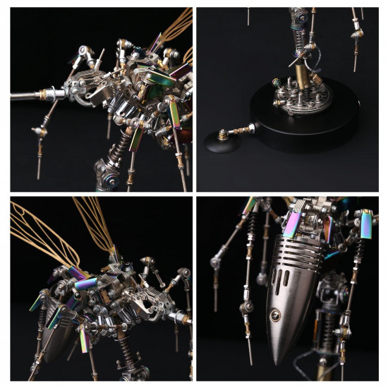 750+pcs mechanical  3d assembly  mosquito model steampunk art