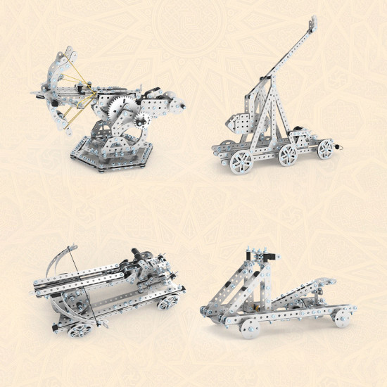 820pcs metal assembly diy toy mechanical gear transmission launched dragon hunting crossbow