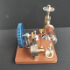 adjustable speed stirling engine model toy with vertical flywheel science experiment