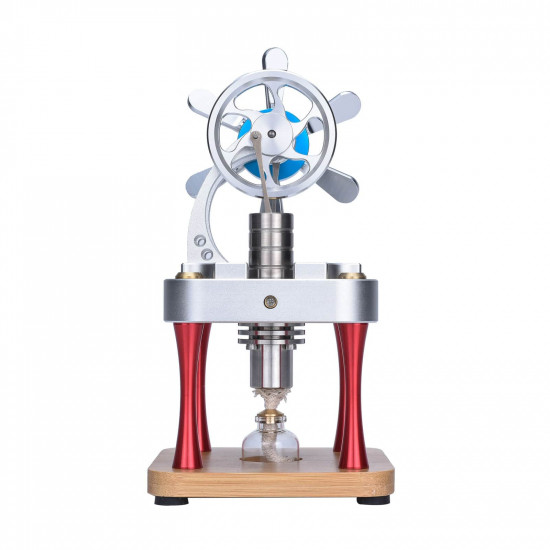 air-cooled metal vertical stirling engine with flywheel fan model education toy