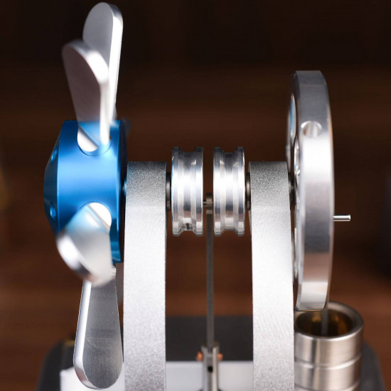 air-cooled metal vertical stirling engine with flywheel fan model education toy