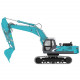 all-metal 1/14 2.4g 10ch multi-functional rc hydraulic excavator engineering navvy construction machinery model blue