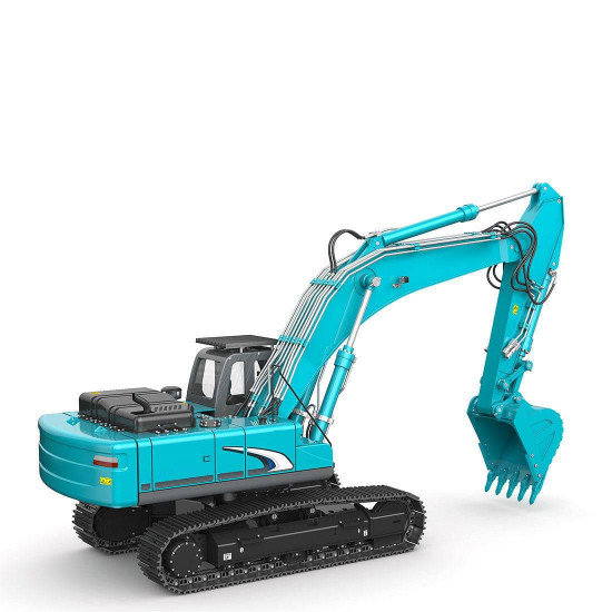 all-metal 1/14 2.4g 10ch multi-functional rc hydraulic excavator engineering navvy construction machinery model blue