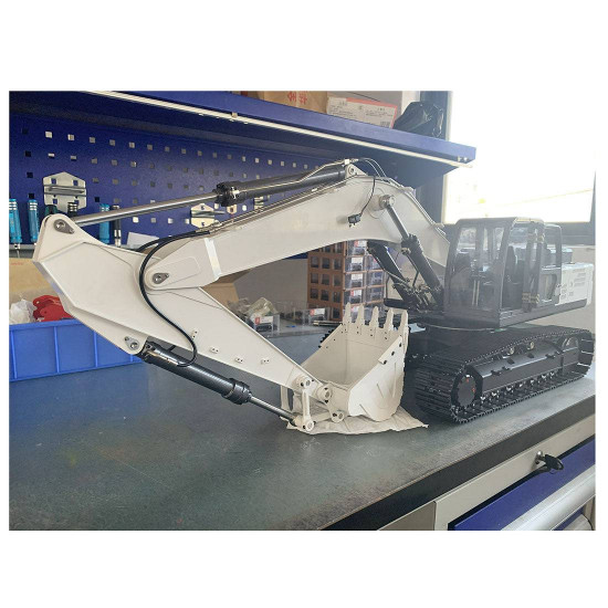 all-metal 1/14 2.4g 10ch multi-functional rc hydraulic excavator engineering navvy construction machinery model blue