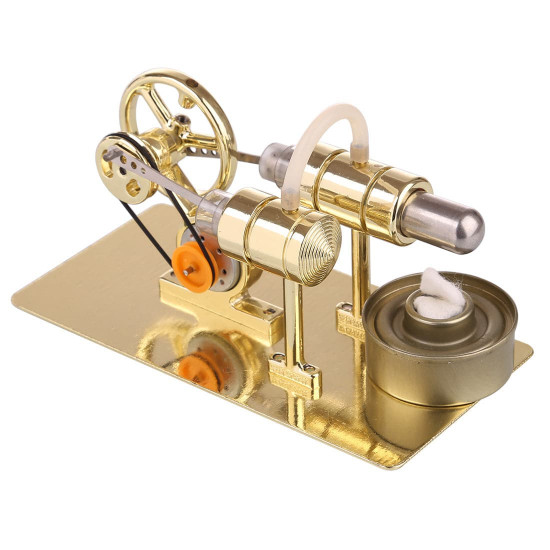 assembly single cylinder stirling engine generator diy model - golden