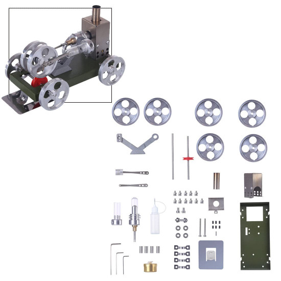 assembly stirling engine car diy model trolley vehicle set toy