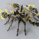 black & golden 3d stainless steek diy scorpion metal model kits