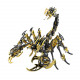 black & golden 3d stainless steek diy scorpion metal model kits