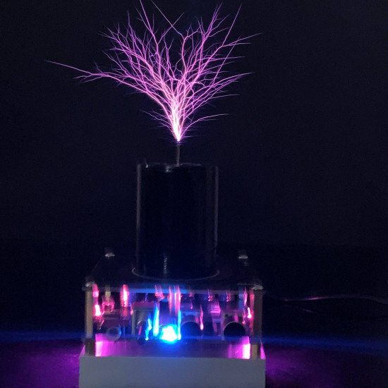 bluetooth square wave music tesla coil with 20cm artificial lightning