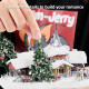 build a christmas santa claus's village model 3d puzzle kits