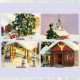 build a christmas santa claus's village model 3d puzzle kits