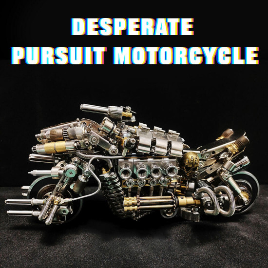 build a motorcycle 3d diy metal mode kits gift for bikers 900+pcs