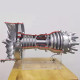 building a 1/20 working jet turbofan engine model kit silver