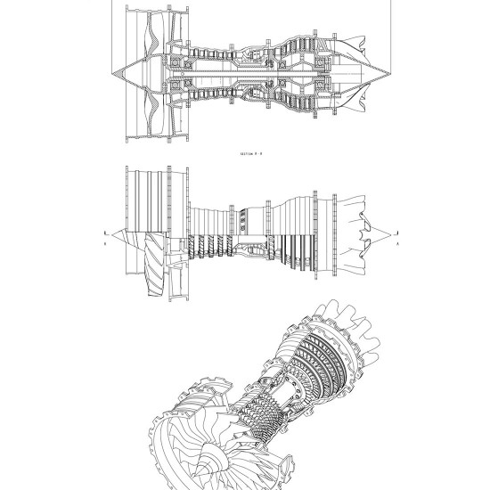 building a 1/20 working jet turbofan engine model kit silver