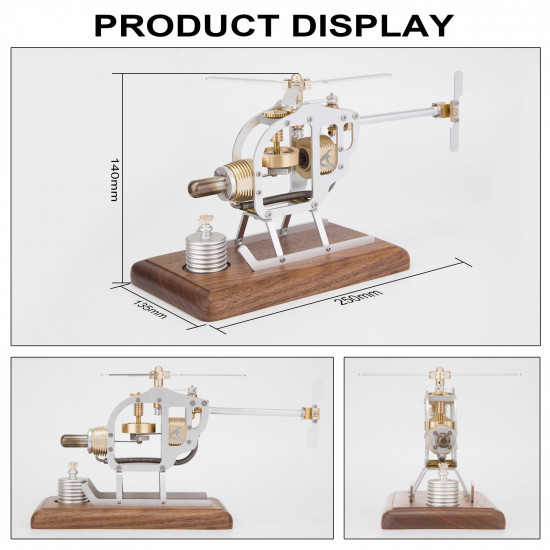 building a mini stirling helicopter assembly diy kits stem model