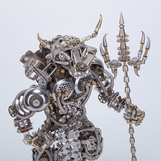 bull-headed demon minotaur 3d diy metal assembly model building kits