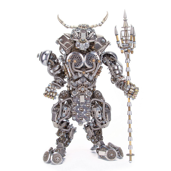 bull-headed demon minotaur 3d diy metal assembly model building kits