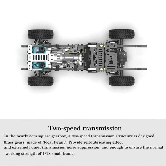 capo cub 1/18 assembly 4wd electric rc offroad vehicle crawler pickup truck model with differential lock kit