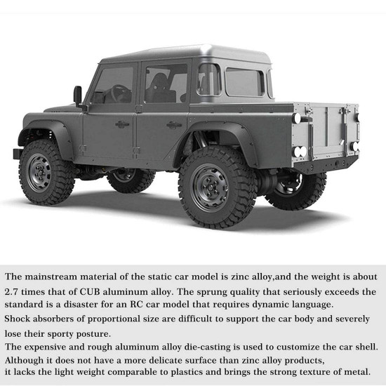 capo cub 1/18 assembly 4wd electric rc offroad vehicle crawler pickup truck model with differential lock kit