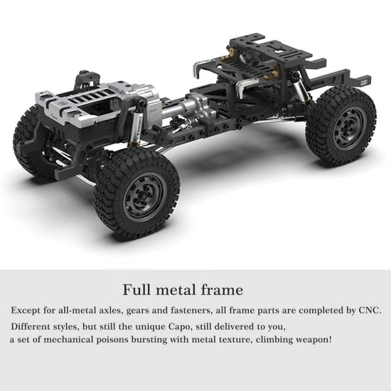 capo cub 1/18 assembly 4wd electric rc offroad vehicle crawler pickup truck model with differential lock kit