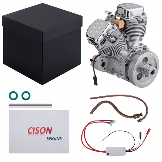 cison fg-vt9 9cc v-twin v2 engine four-stroke air-cooled motorcycle rc gasoline engine