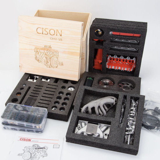 cison v8 engine kits v8-440 with metal base full set 44cc