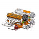 cison v8 engine kits v8-440 with metal base full set 44cc