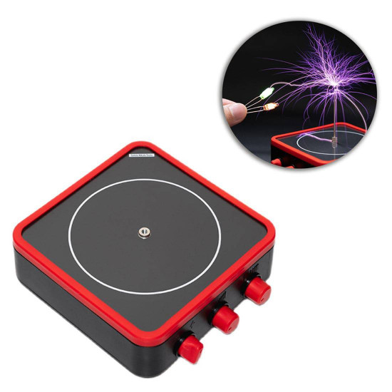 cool tiny bluetooth music tesla coil red frame tc10