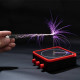 cool tiny bluetooth music tesla coil red frame tc10