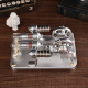 custom 2 cylinders hot air stirling engine model generator with voltage meter & led lamp bead