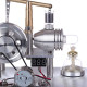 custom balance type hot air single cylinder stirling engine generator model with  led bulb & voltage digital display meter