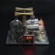 custom stirling engine 2 cylinders hot air generator model with voltage meter led bulb science experiment educational toy