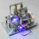 custom stirling engine 2 cylinders hot air generator model with voltage meter led bulb science experiment educational toy