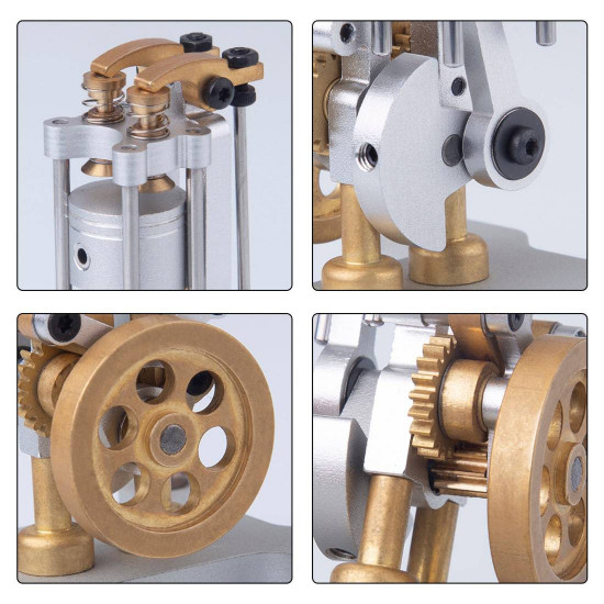 didactic four stroke-cycle engine demonstrator finger engine