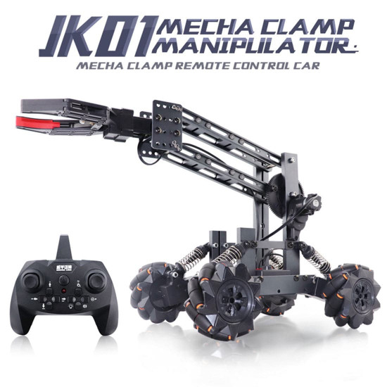 diy 14ch 2.4g alloy remote control robotic arm multifunctional engineering vehicle model kit